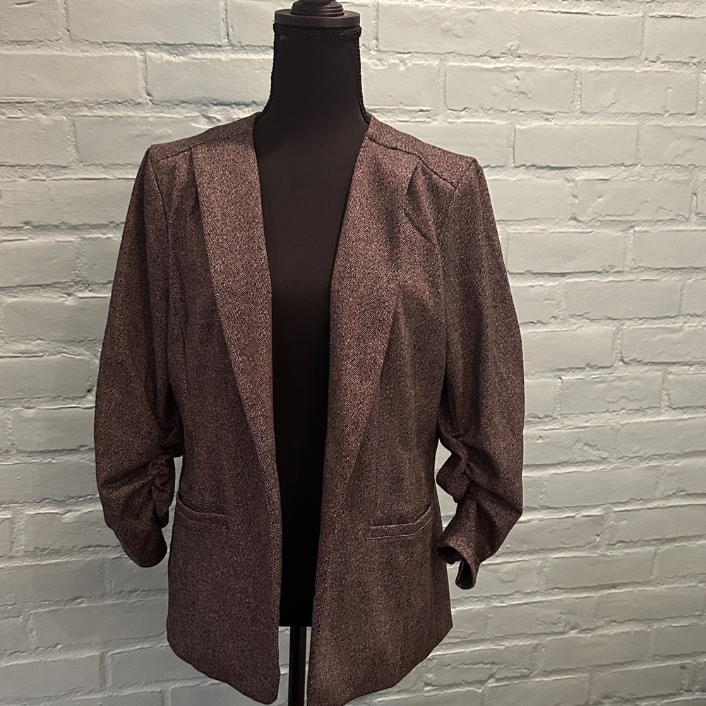 Skies Are Blue Dark Gray Blazer